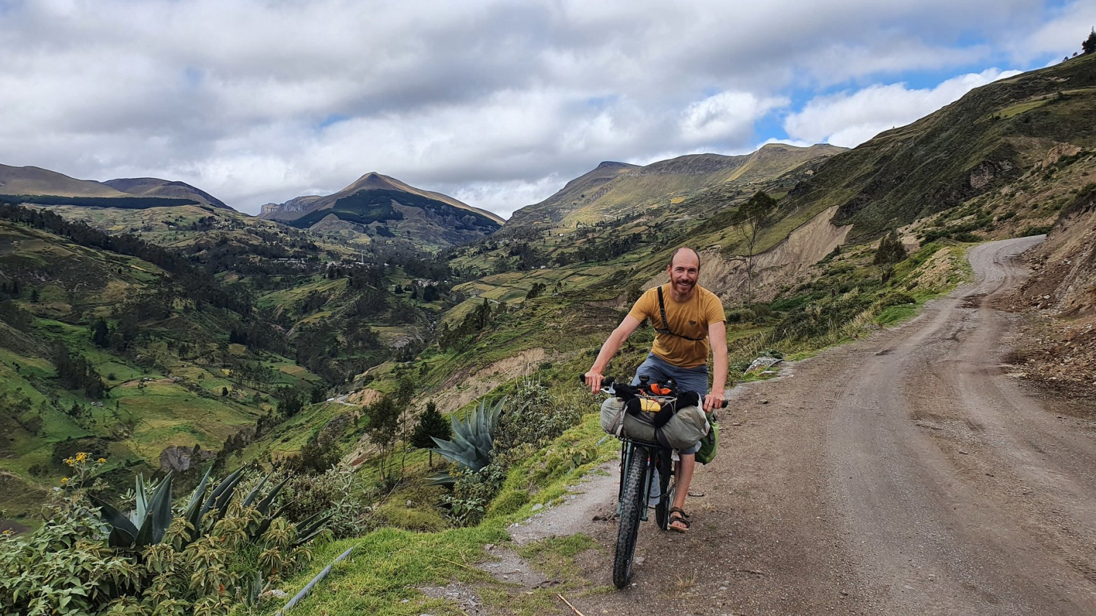 Erwan en voyage à vélo